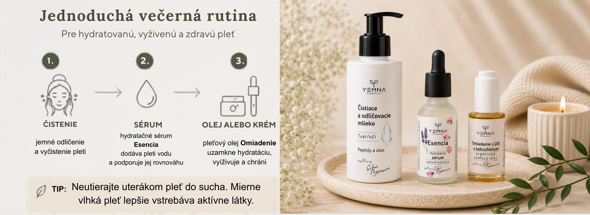 jednoducha pleťová rutina_čistenie_hydratácia_výživa